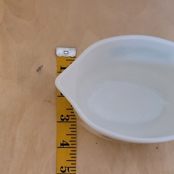 Vintage Pyrex Spring Blossom Gravy Boat Milk Glass Green Crazy Daisy 77-B - Picture 10 of 10